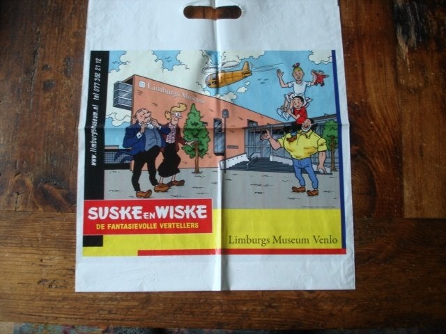 Allerlei!(544) suske en wiske plastic draagtasje, de, Ophalen of Verzenden, Kuifje, Zo goed als nieuw, Beeldje of Figuurtje