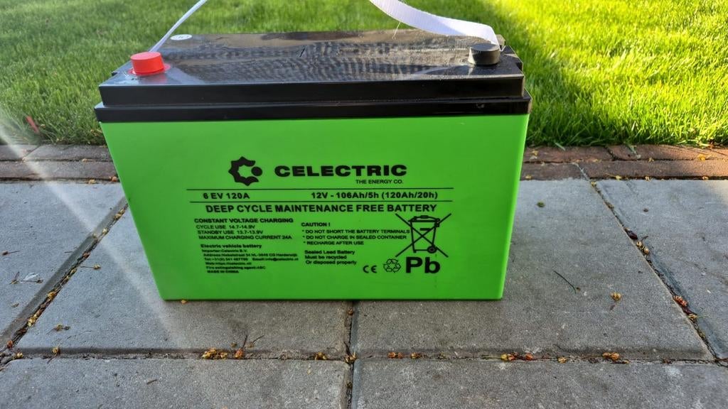 CELECTRIC 6 EV 120A Deep Cycle Accu - Onderhoudsvrij, Ophalen, Nieuw