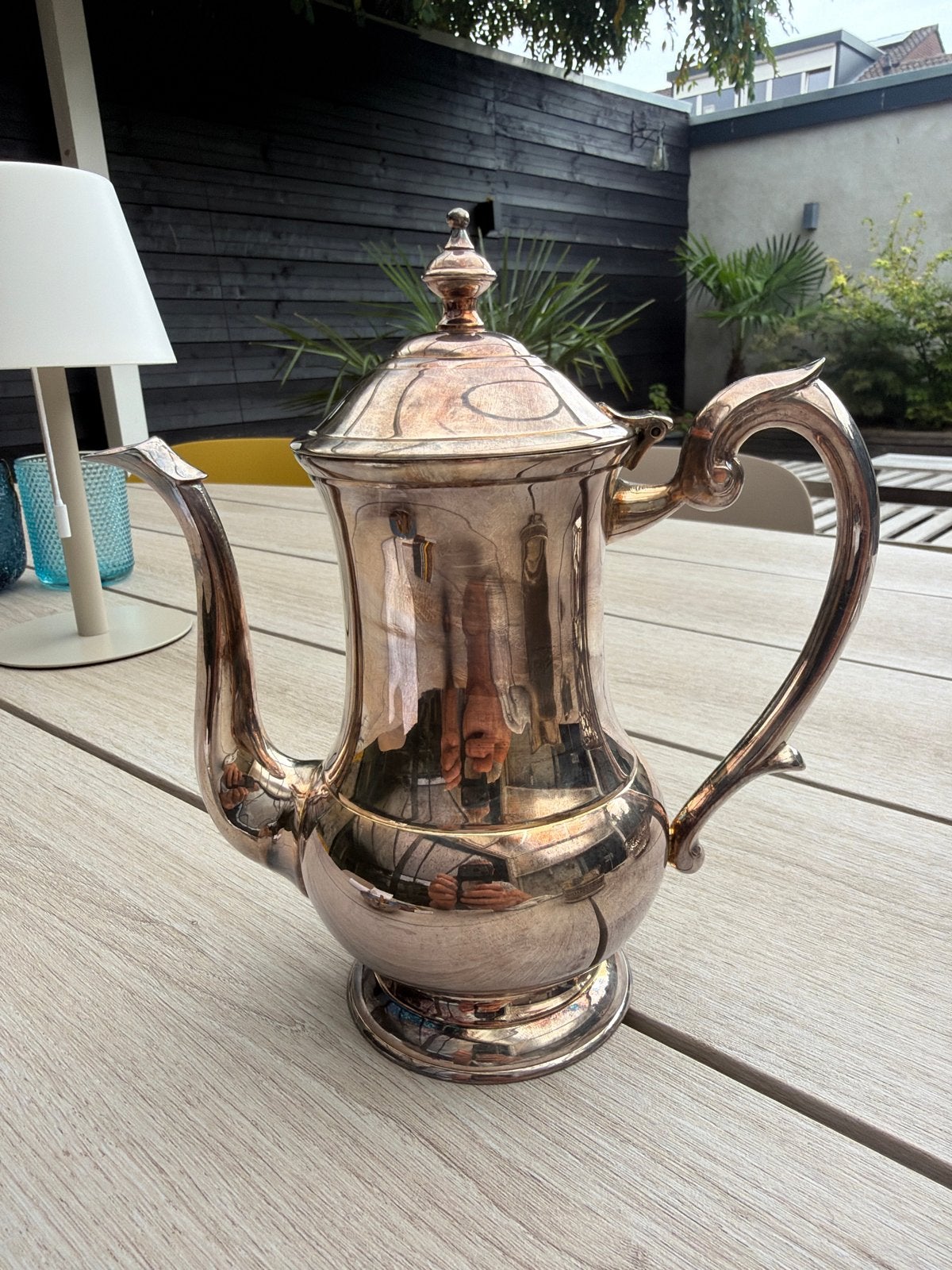 Antieke Verzilverde Koffiepot - E.P.N.S.A.1, Antiek en Kunst, Ophalen, Zilver