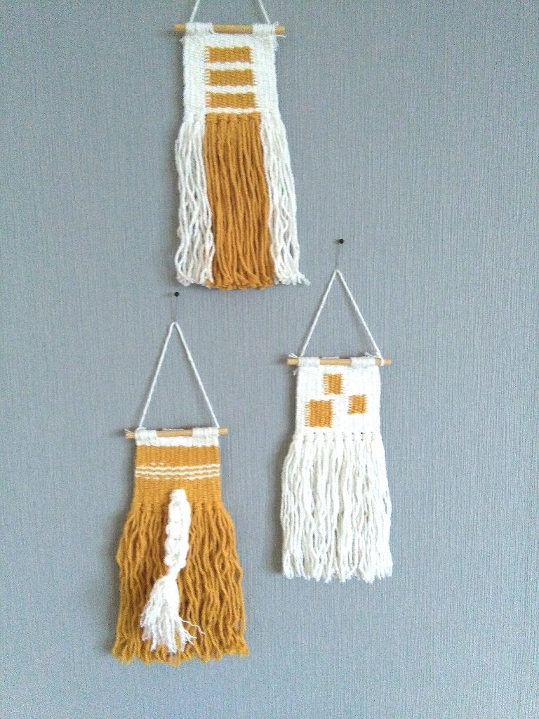 Mini geweven hangers 3, Mix & Match, Ophalen, Eigen ontwerp, Meerkleurig, Nieuw