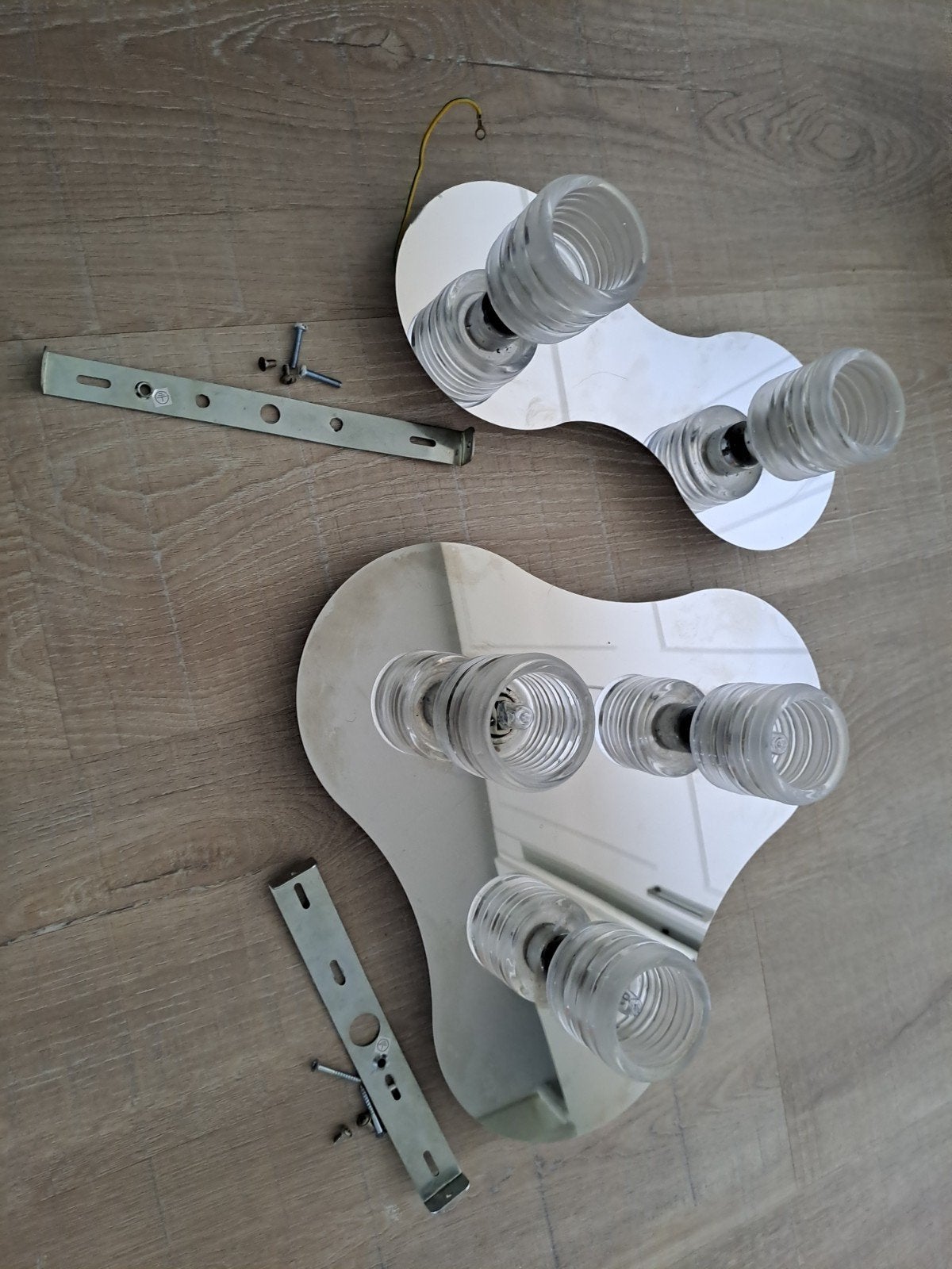Massive Plafondlampen - Set van 2 (2x2W & 3x2W), Zilver, Gebruikt, Plafondspot, Ophalen of Verzenden