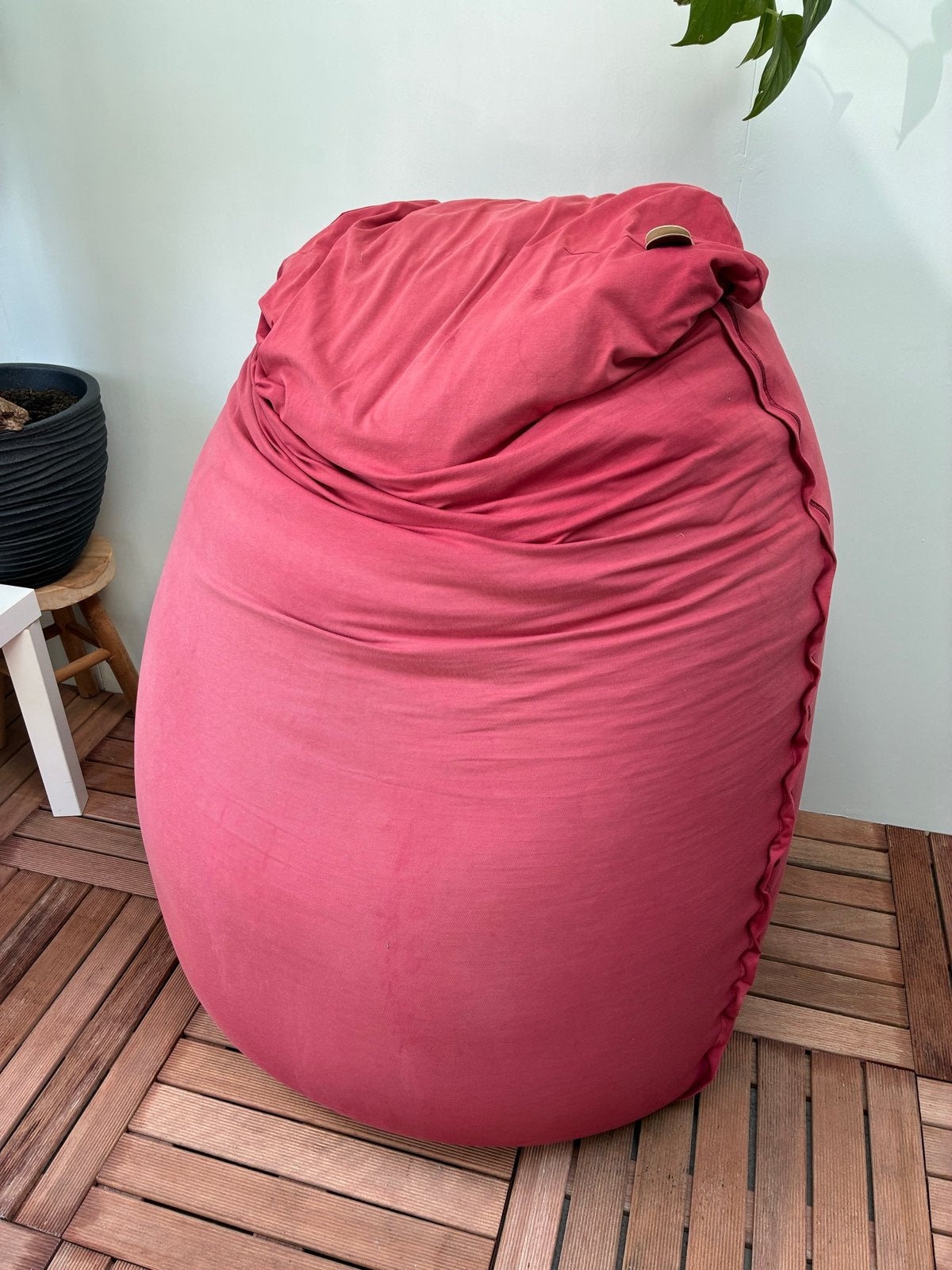 Comfortabele volwassen zitzak - rood, Huis en Inrichting, Zitzakken, Ophalen, Gebruikt, Rood, Zitzak
