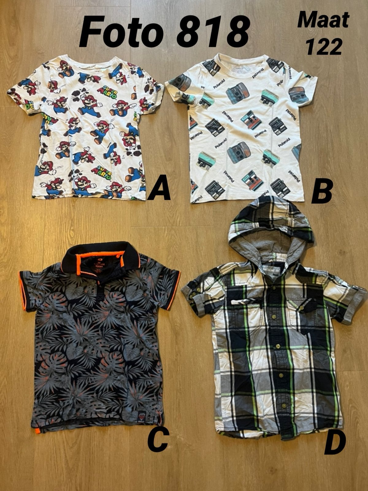 Shirt jongen maat 122 zgan *foto 818*, Kinderen en Baby's, Ophalen of Verzenden, Zo goed als nieuw, Jongen, Shirt of Longsleeve