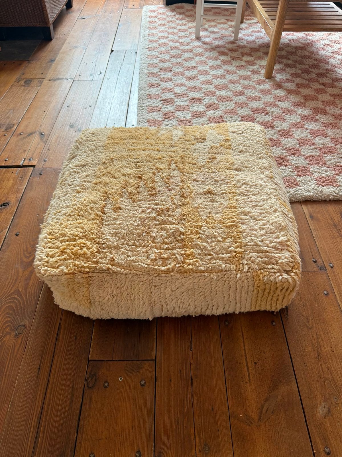 Marokkaanse berber poef - Handgemaakt en authentiek, Ophalen, Minder dan 50 cm, Gebruikt, Stof