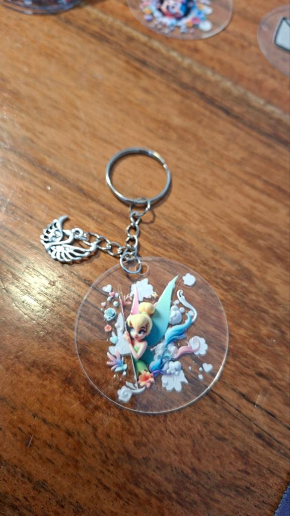 Zelfgemaakte Tinkerbell Sleutelhanger - Uniek Cadeau!, Ophalen of Verzenden