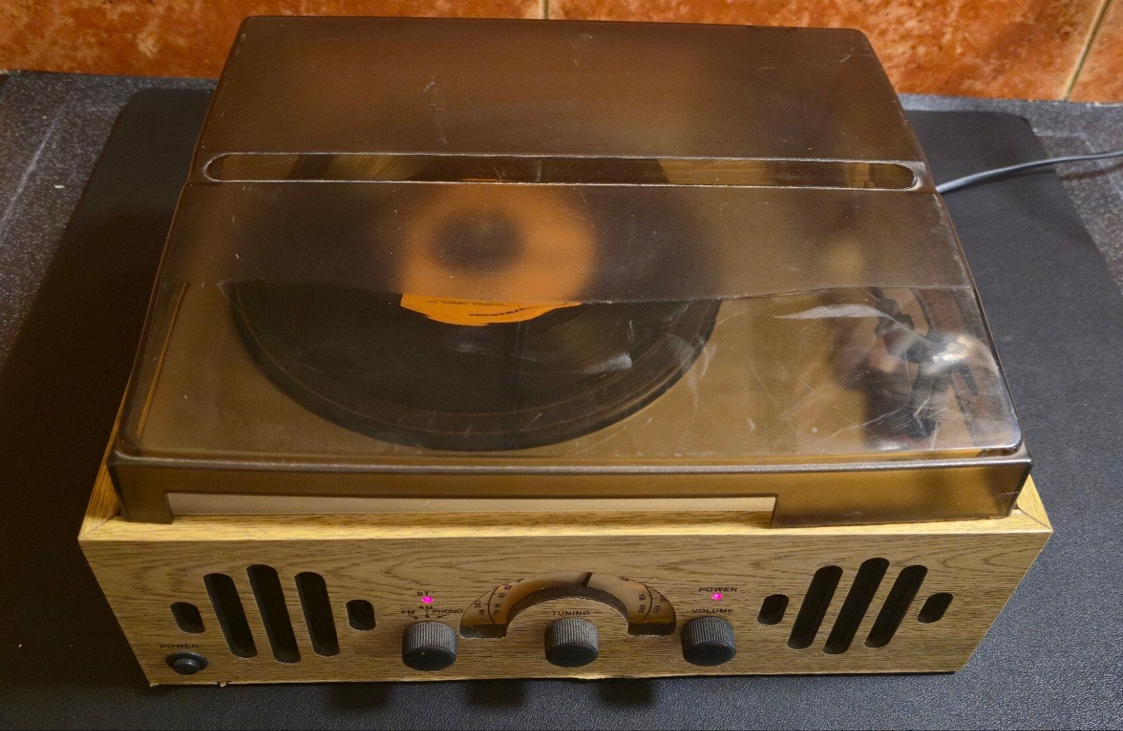 Retro platenspeler Shenzhen Jiayinking 3-Speed JW-210BP, Overige merken, Automatisch, Refurbished, Ophalen of Verzenden
