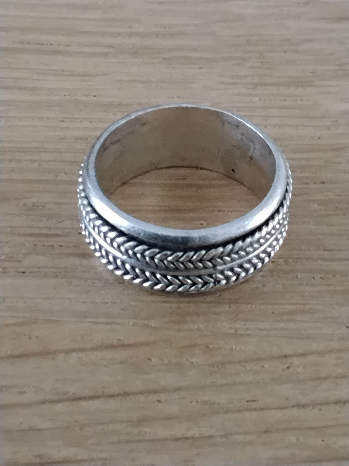 fidgetring uit b to b fabriek, Sieraden, Tassen en Uiterlijk, Ringen, Ophalen of Verzenden, Zo goed als nieuw, 17 tot 18, Zilver