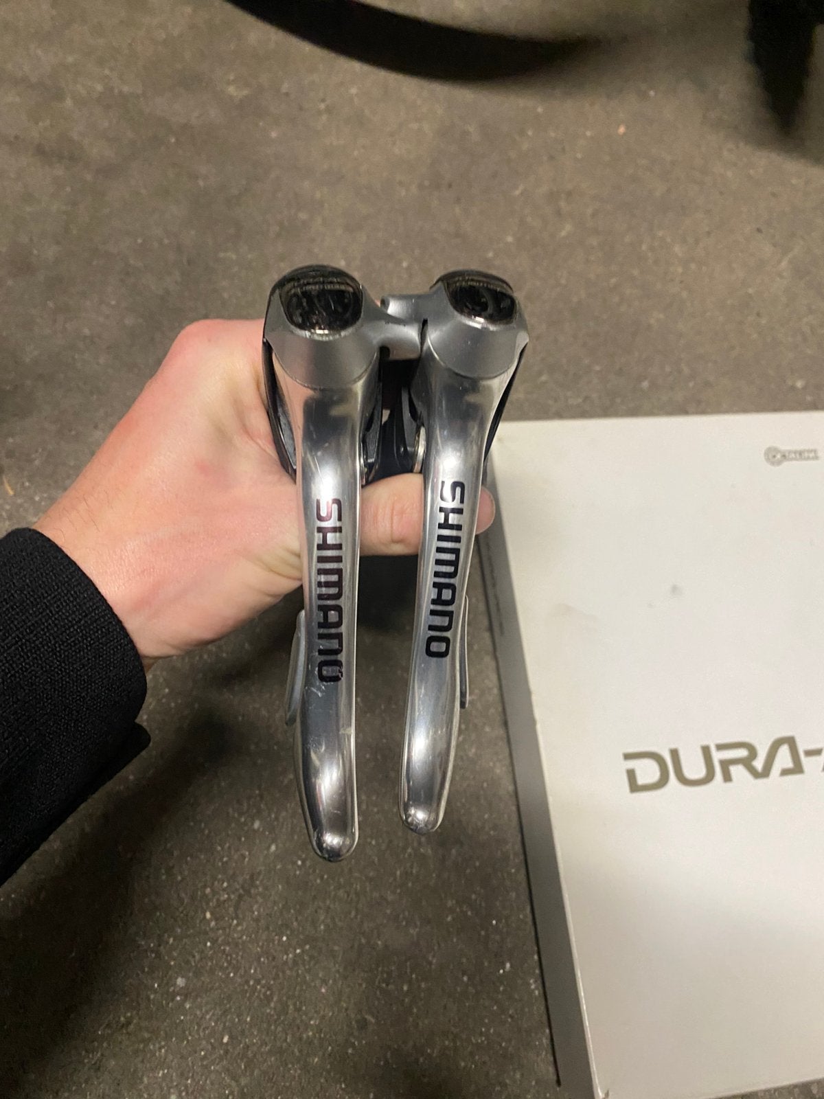 Als nieuw shimano dura ace 7700 team shifterset racefiets, Fietsen en Brommers, Ophalen of Verzenden