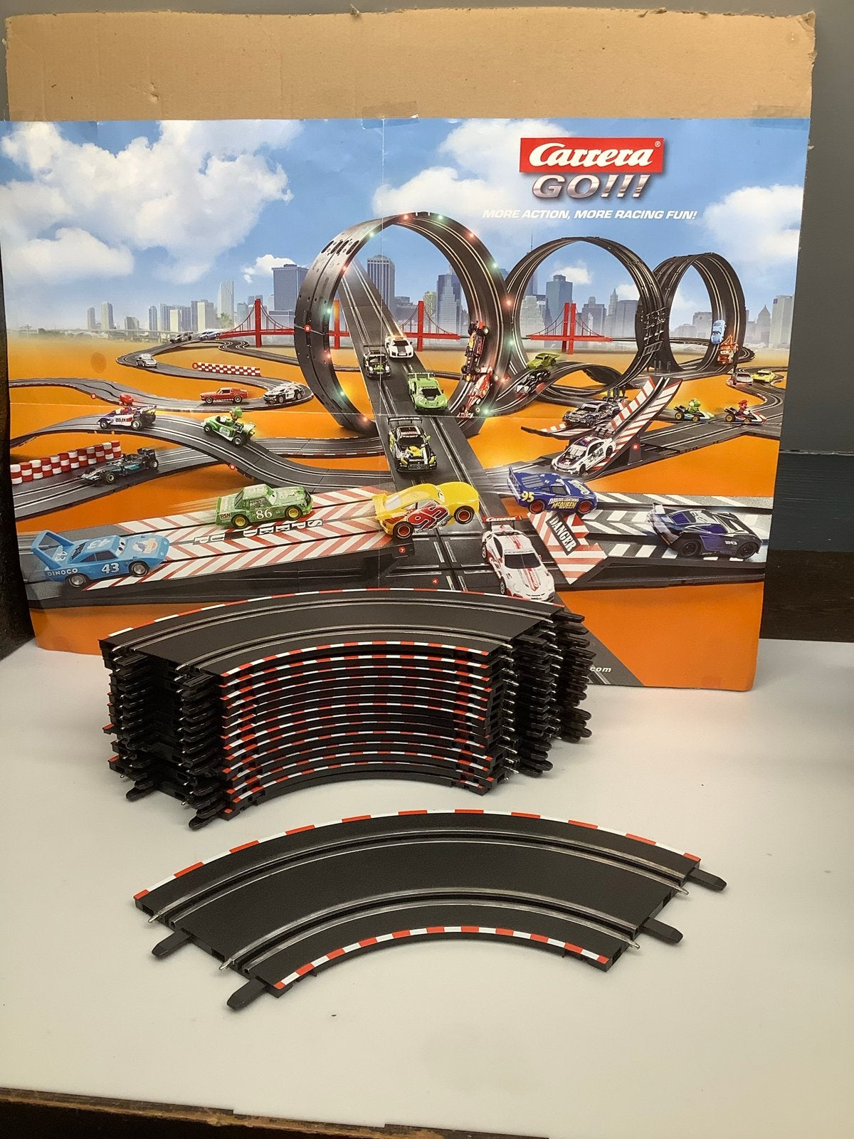 Carrera GO Racebaan onderdelen los te koop: bochten 90gr., Onderdelen, Carrera, Ophalen of Verzenden, Zo goed als nieuw