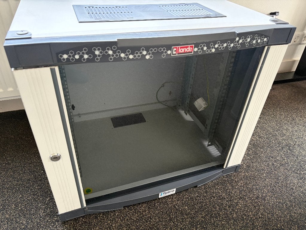 Patchkast 19 inch | 9U | 600 x 470 x 500 mm, Computers en Software, Ophalen, Gebruikt, Glas, Plaatstaal