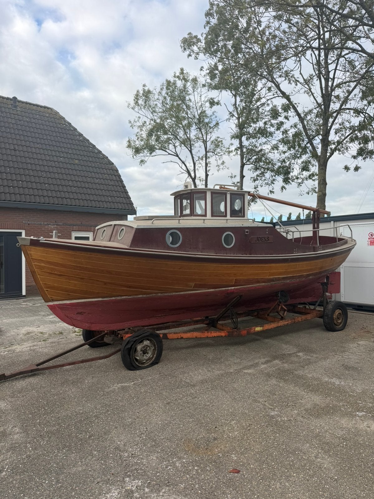 Kajuitsloep hout, Watersport en Boten, Ophalen, Gebruikt, Binnenboordmotor, Diesel