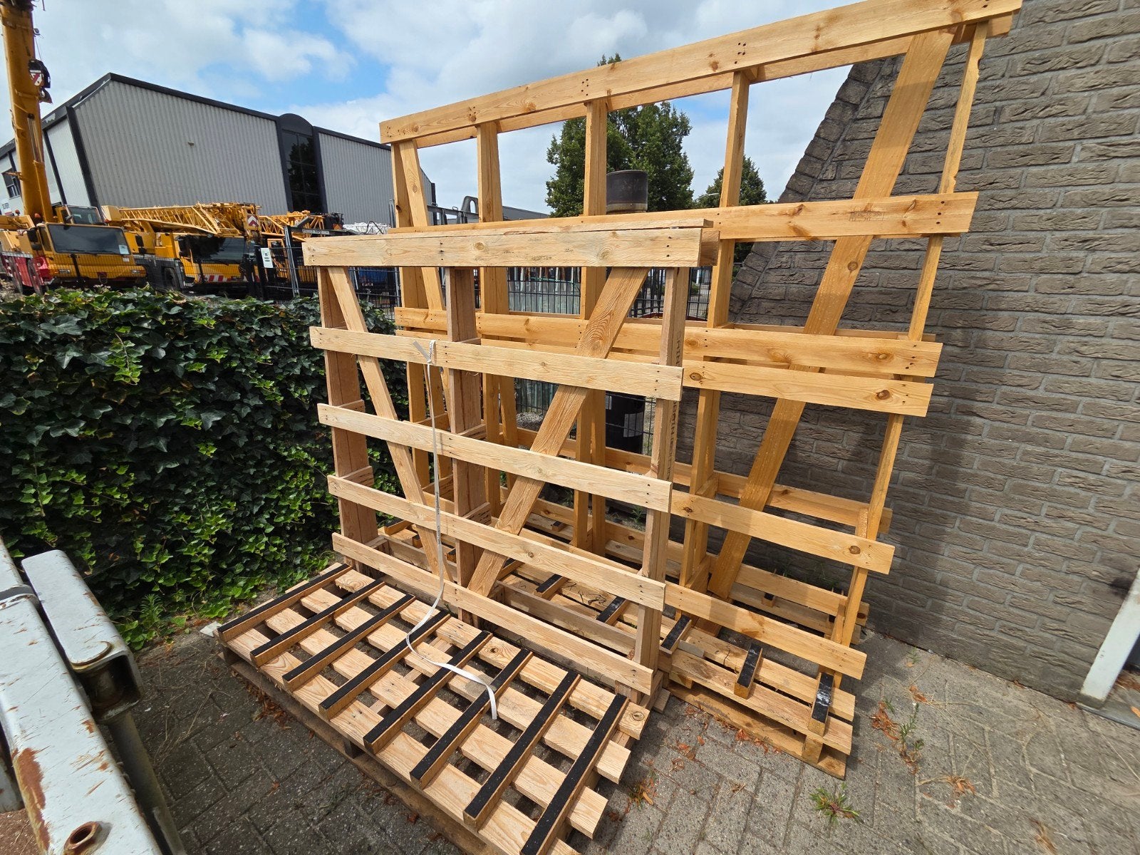 Houten Bok voor Glas of Platen - Gebruikt, Doe-het-zelf en Verbouw, Ophalen, Gebruikt, 100 cm of meer, 60 cm of meer