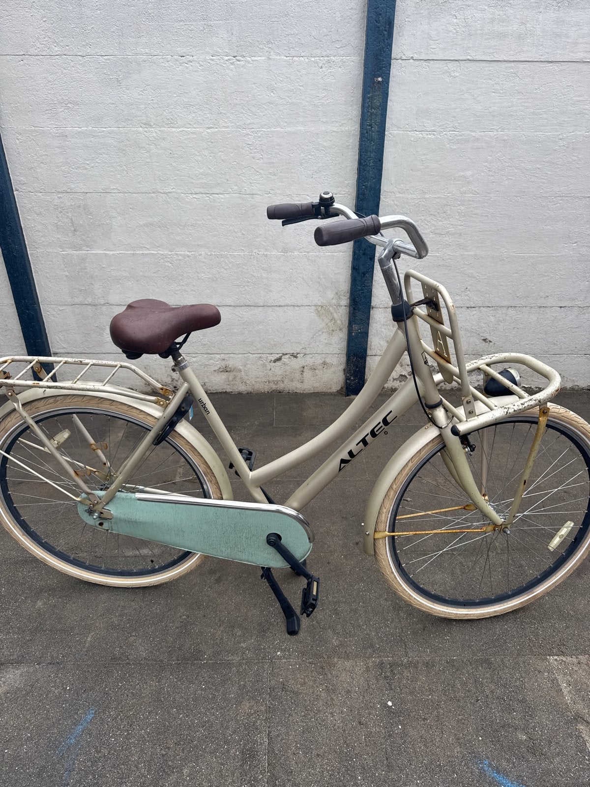 Altec Urban Damesfiets - Crème met Voordrager, Velgrem, Ophalen, Overige merken, 53 tot 56 cm