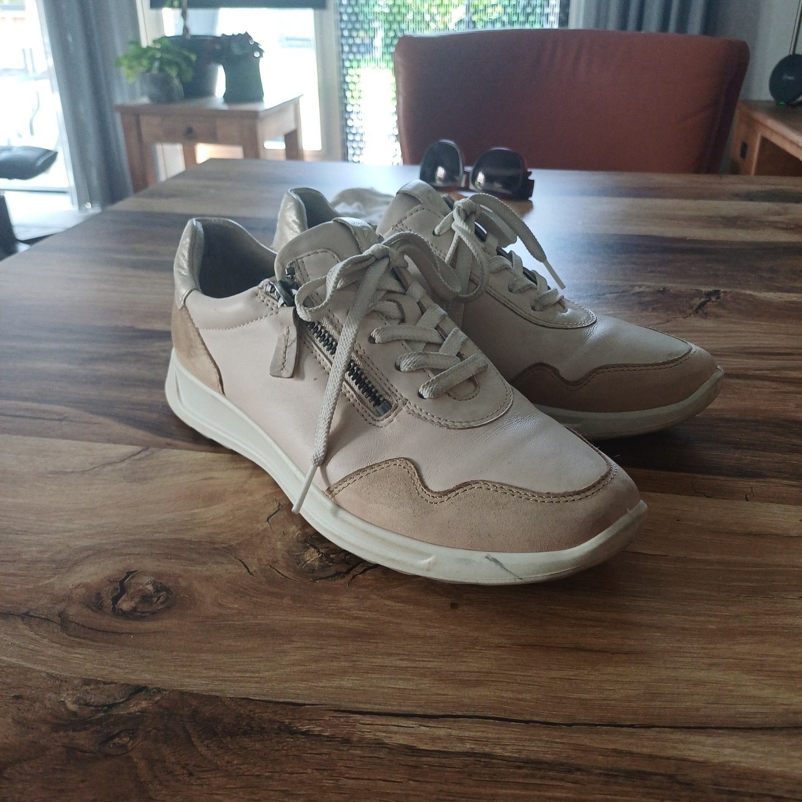 Leren ecco sneakers  niet veel gedragen, Ecco, Beige, Ophalen of Verzenden, Sneakers of Gympen