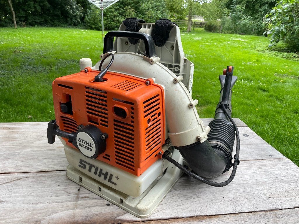 Stihl BR 400 Bladblazer, Benzine, Gebruikt, STIHL BR 400, Ruggedragen