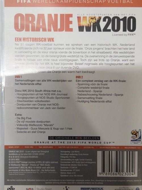 dvd dubbel dvd oranje 2010, Ophalen of Verzenden