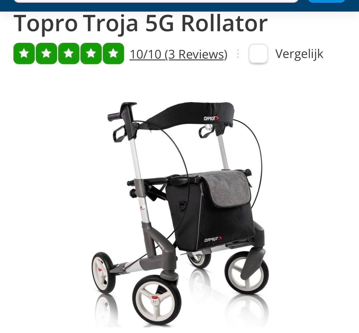 Topro Troja 5G Rollator, Diversen, Rollators, Ophalen, Opvouwbaar, Zo goed als nieuw