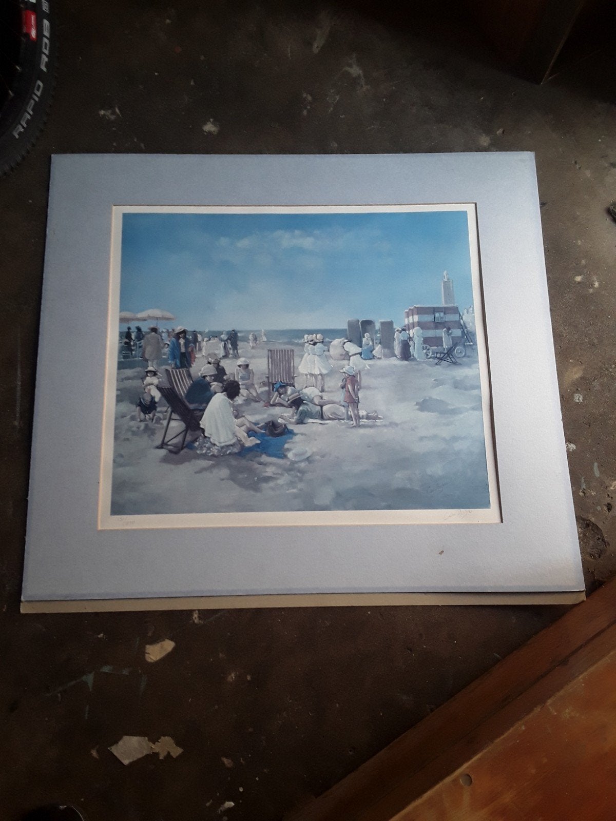 Strandleven jaren 20 70x80 cm, Huis en Inrichting, Woonaccessoires | Schilderijen, Tekeningen en Foto's, Ophalen, Minder dan 50 cm