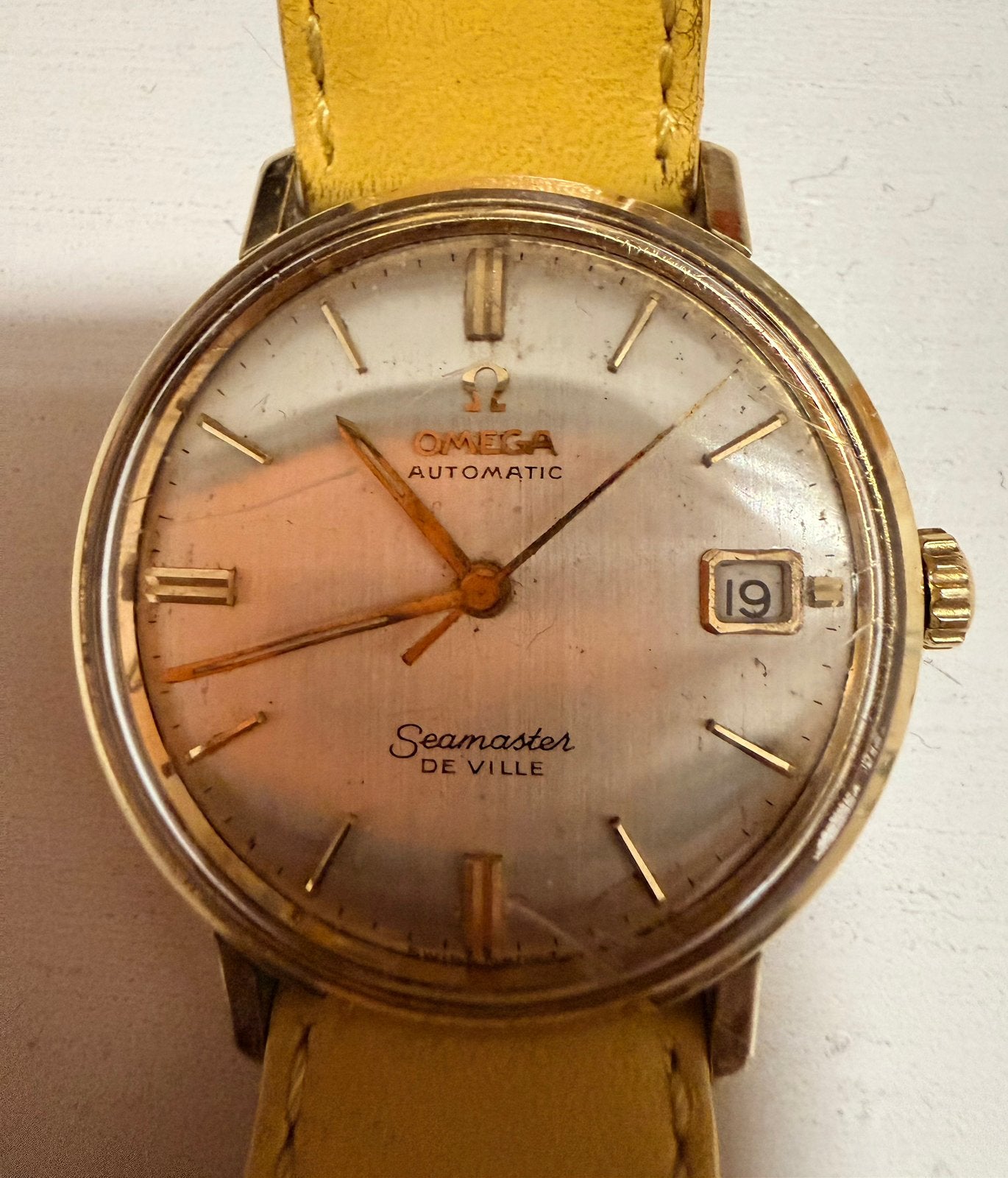 1960s Omega Seamaster De Ville Automatic Date., Ophalen of Verzenden, Staal, Omega, 1960 of later