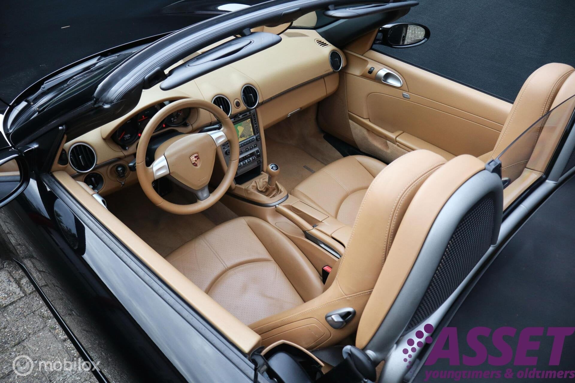 Porsche Boxster 2.7 240pk| 73dkm | handbak | stoelverwarming, Auto's, Porsche, Achterwielaandrijving, Gebruikt, Beige, Zwart
