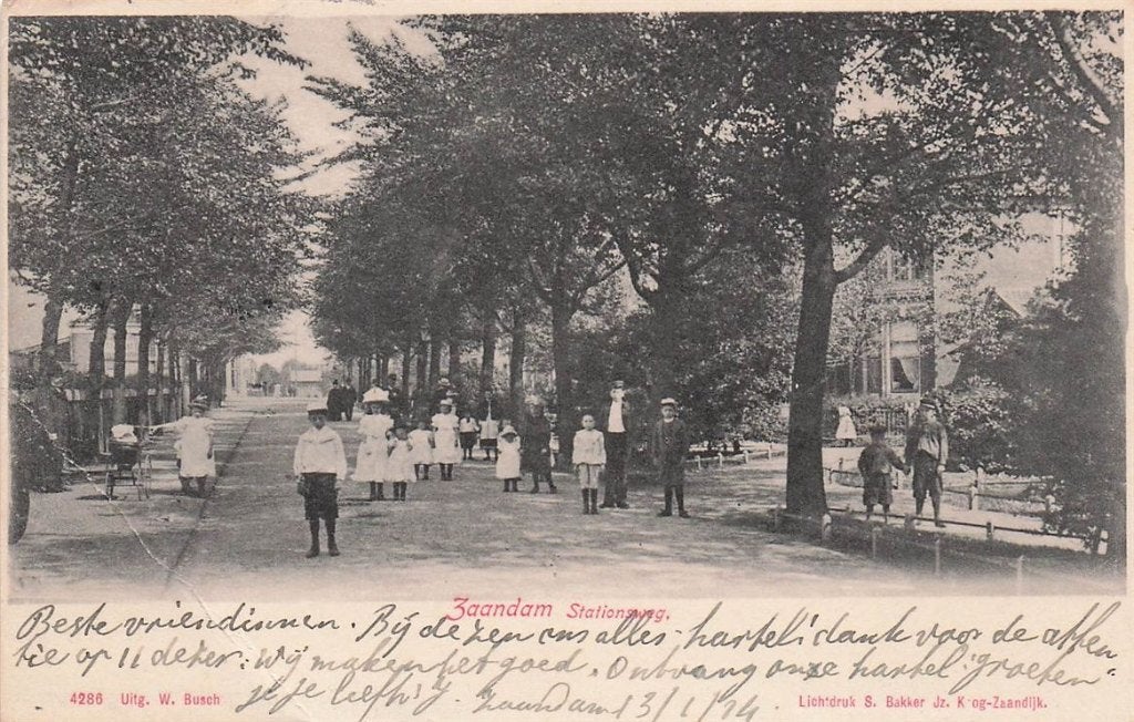 703-001-013 Zaandam Stationsweg, Verzenden, Voor 1920, Noord-Holland