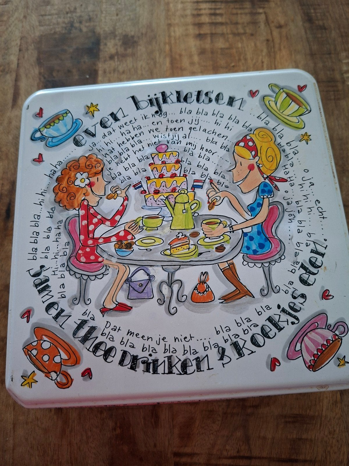 Blond koektrommel, Gebruikt, Overige stijlen, Ophalen of Verzenden, Metaal