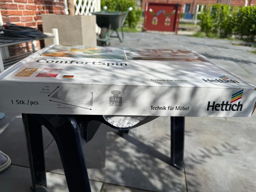 Hettich ComfortSpin Draaiplateau voor Keukenkast, Huis en Inrichting, Ophalen, Overige typen, Kunststof, Nieuw