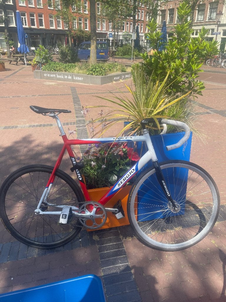 Baanfiets 57, Minder dan 10 versnellingen, Gebruikt, Aluminium, 53 tot 57 cm