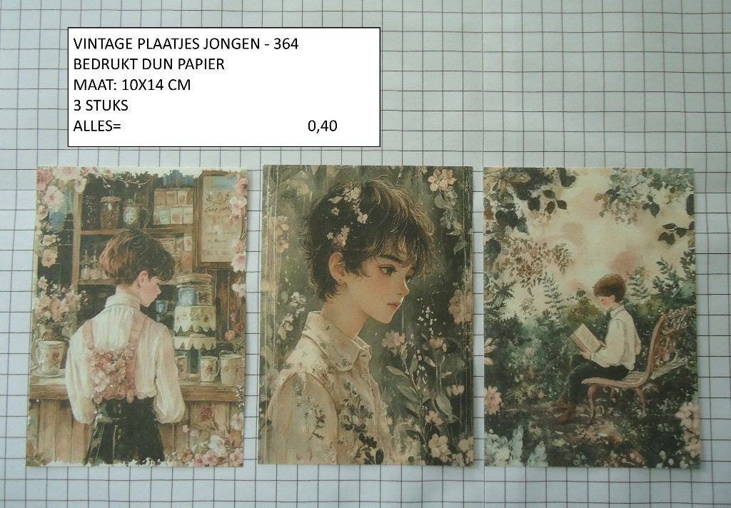 ⚠️nu 0,25: vintage plaatjes jongen 364 ( alleen verzenden, Ophalen, Nieuw, Kind, Knipvel