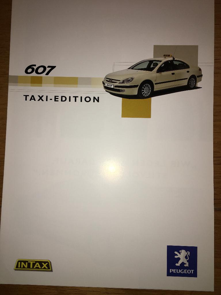 7x Peugeot Taxi brochures folders 307 407 508 SW 607 807 Exp, Boeken, Ophalen of Verzenden, Zo goed als nieuw, Peugeot