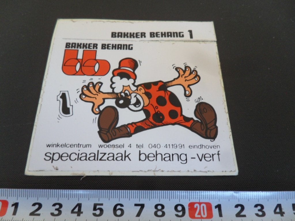 sticker EHV BAKKER BEHANG  winkelcentrum Woensel, Ophalen, Zo goed als nieuw