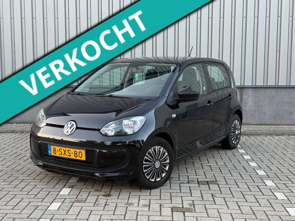Volkswagen up! 1.0 44KW 2014 Zwart Airco 5DR, Voorwielaandrijving, Stof, 840 kg, 4 stoelen