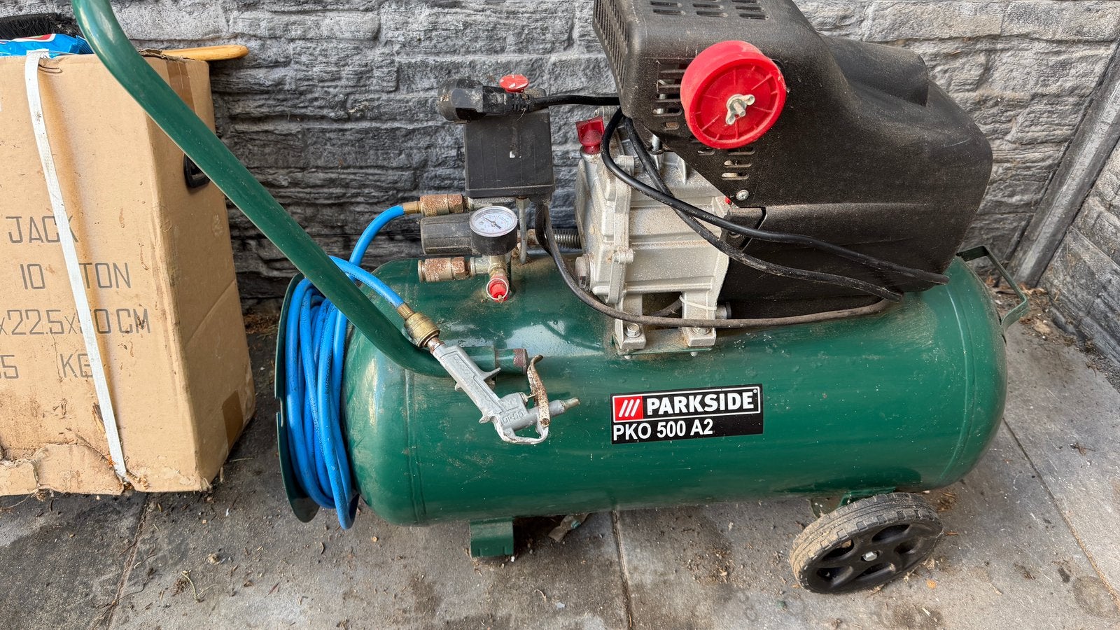 Parkside PKO 500 A2 Compressor - 50 liter, 10 bar, Ophalen, Gebruikt, 10 bar of meer, Minder dan 200 liter/min