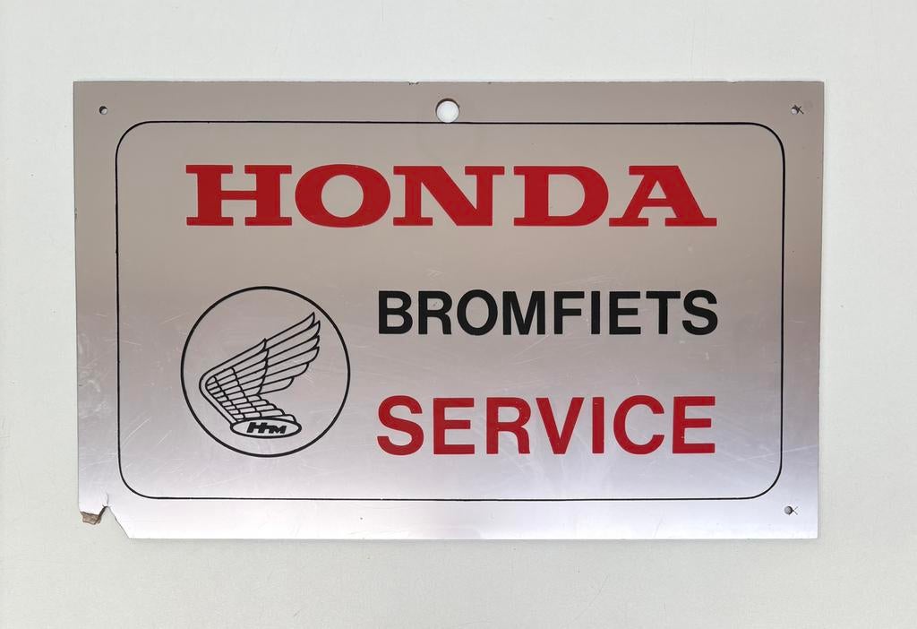 Vintage Honda Bordje, Verzamelen, Ophalen of Verzenden, Zo goed als nieuw, Reclamebord