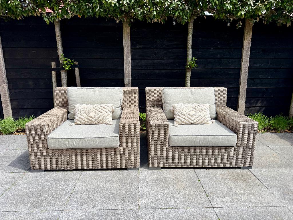 Beach 7 loungestoel 2x, Ophalen, Zo goed als nieuw, Wicker