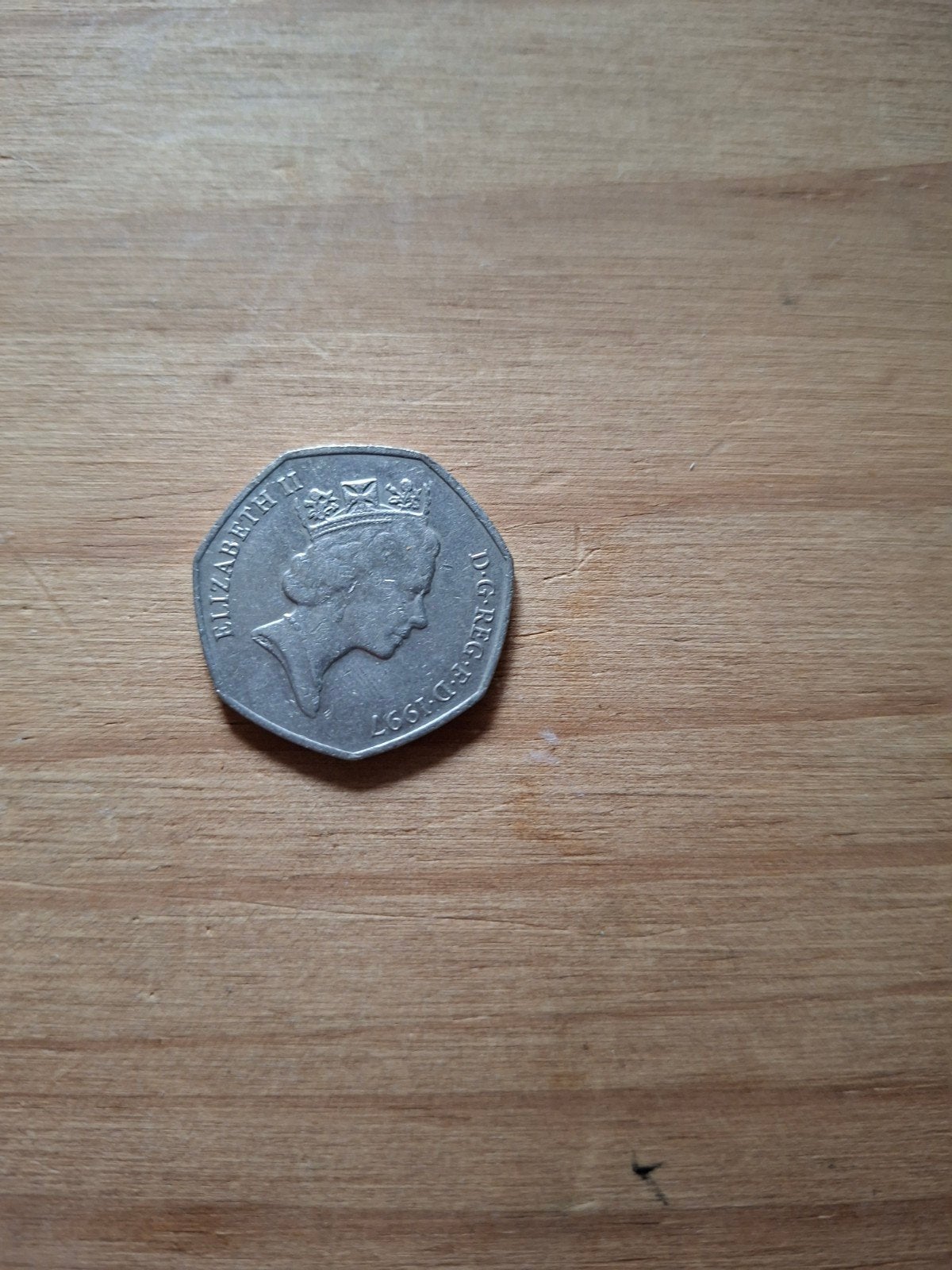 Britse 50 Pence munt 1997 - Britannia, Ophalen of Verzenden, Midden-Oosten, Losse munt