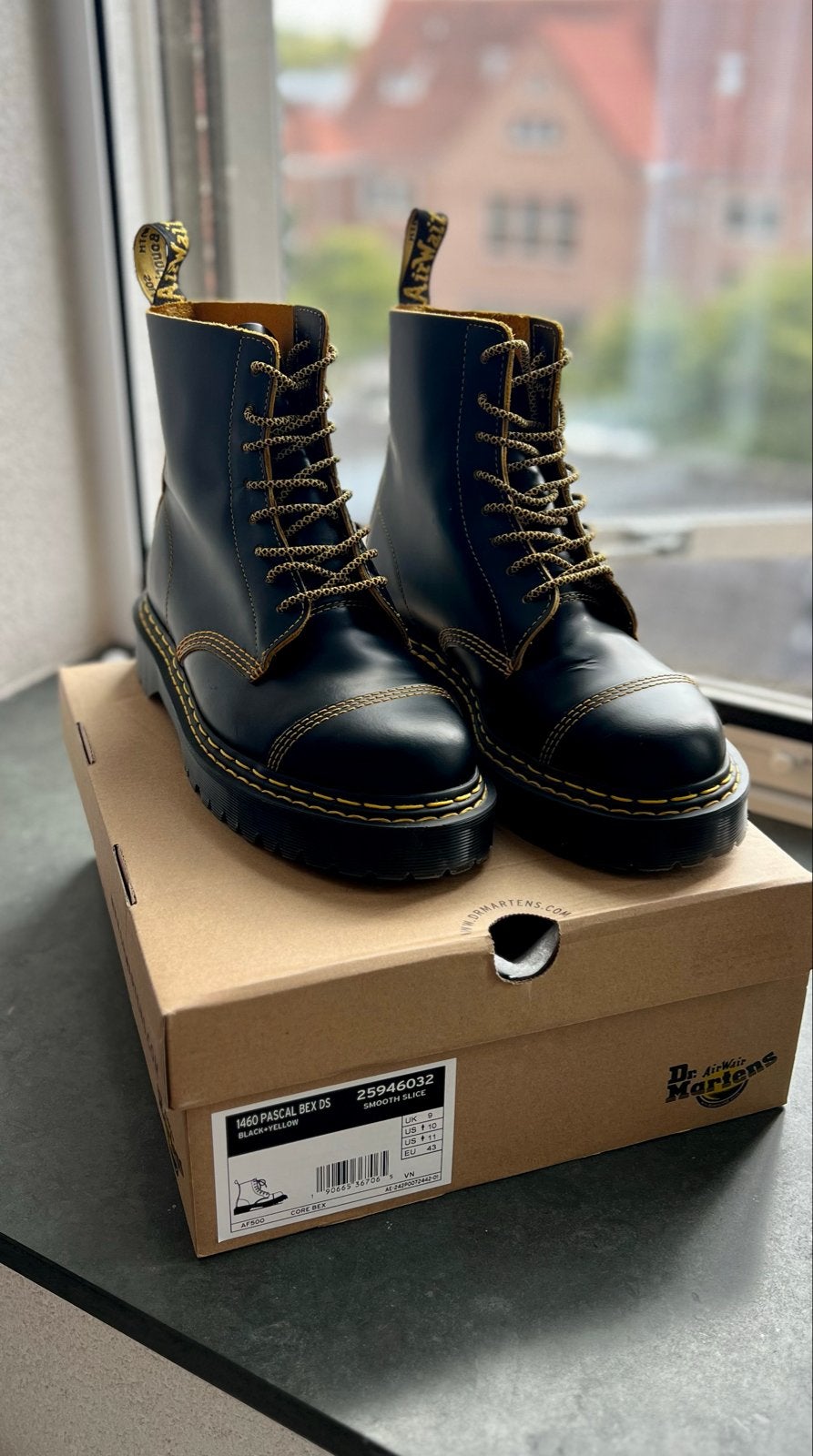 Dr. Martens 1460 Pascal Bex DS, maat 43, één keer gedragen, Kleding | Heren, Zwart, Boots, Ophalen of Verzenden, Zo goed als nieuw