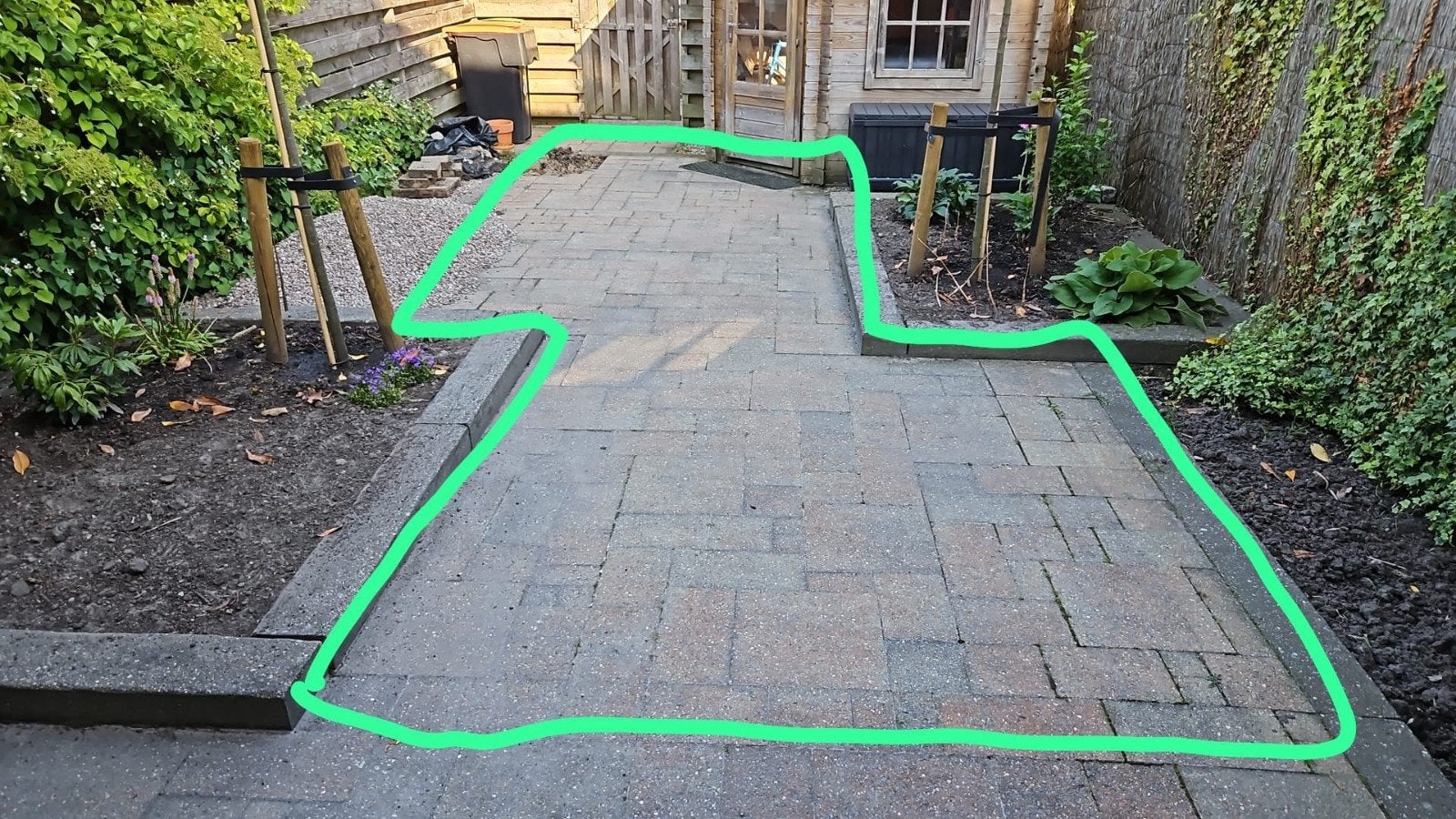 Terrastegels ca 10 m2, Ophalen