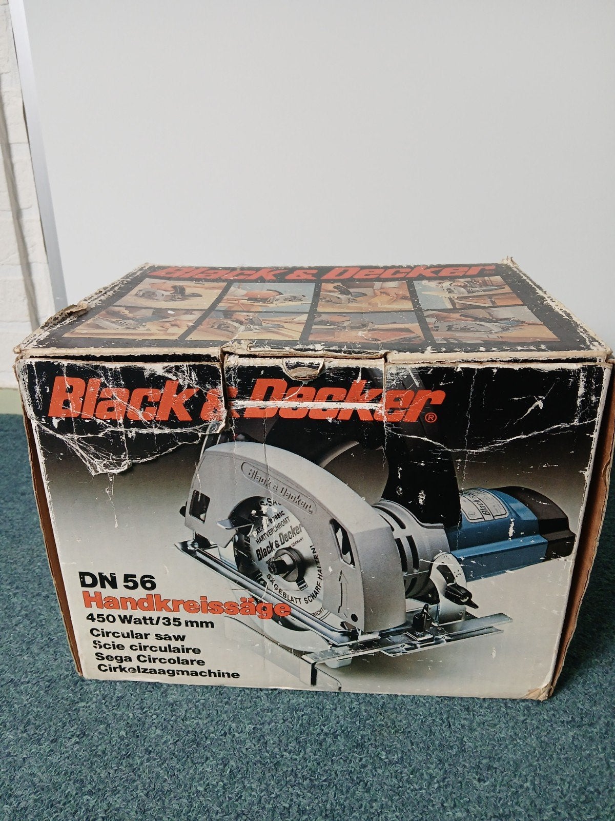 Oude handcirkelzaag, 450 W, Black & Decker, Ophalen, Gebruikt, Cirkelzaag, 30 tot 70 mm