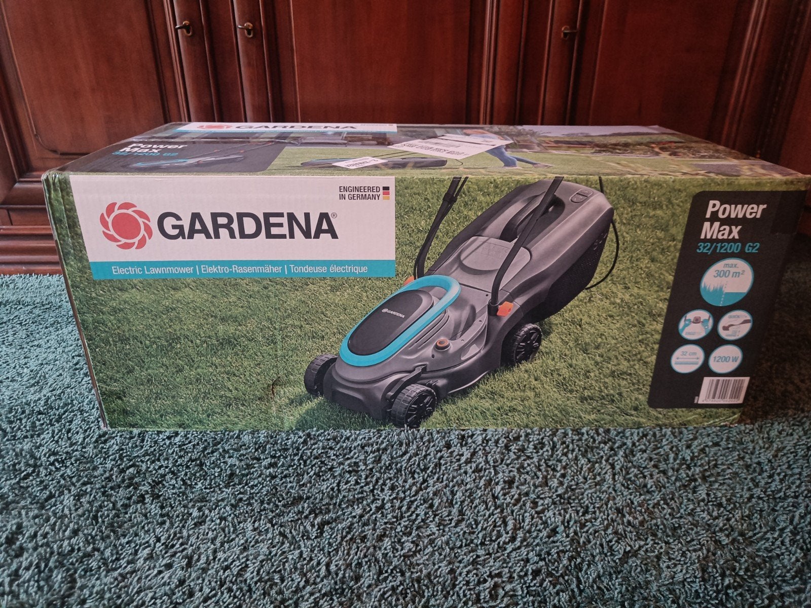 Gardena PowerMax 32/1200 G2 Elektrische Grasmaaier, Cirkelmaaier, Elektrische grasmaaier, Opvangbak, Nieuw