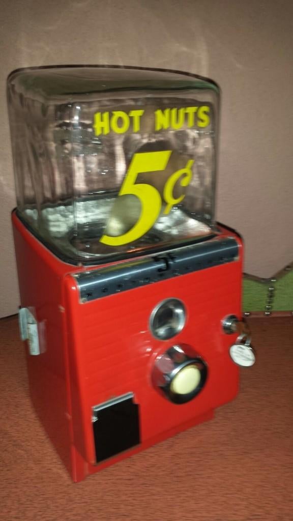 Northwestern Hot Nuts pinda automaat sixties fifties vintage, Verzamelen, Automaten | Overige, Ophalen, Gebruikt