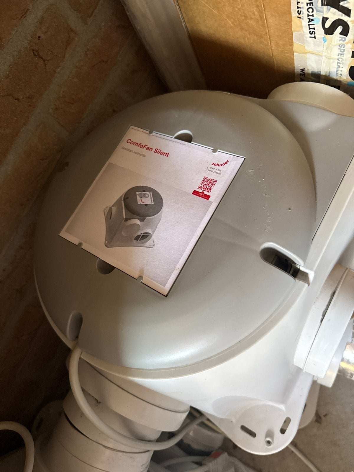Zehnder ComfoFan Silent mechanische ventilatiebox (perilex!), Doe-het-zelf en Verbouw, Ventilatie en Afzuiging, Ophalen of Verzenden