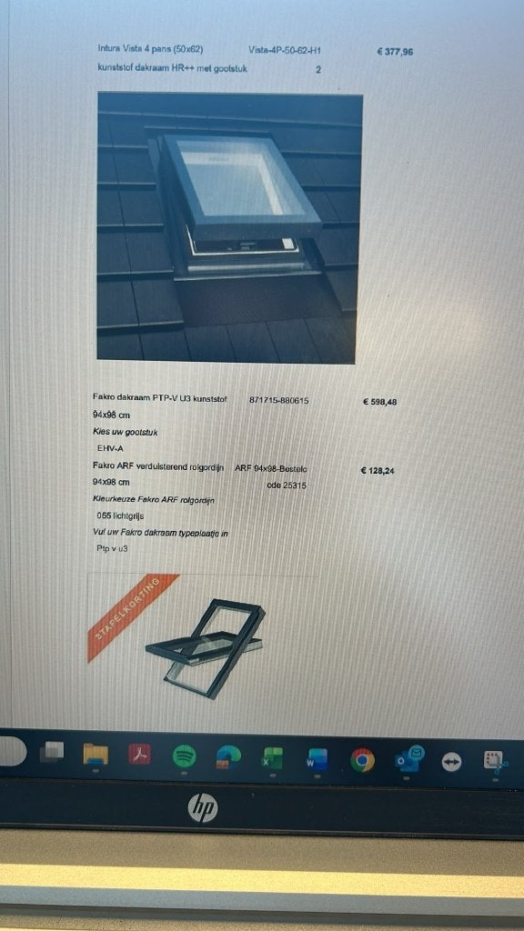 Kunststof Fakro Dakraam 94x98 triple hr, Ophalen, 80 tot 120 cm, 80 tot 120 cm, Zo goed als nieuw