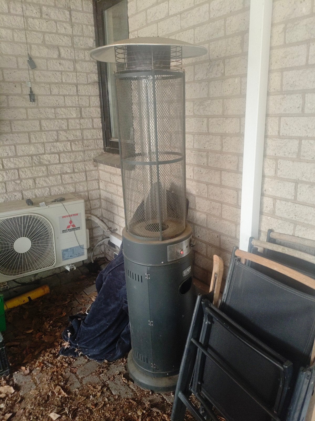 Eurom heater met volle gasfles (met statiegeld), Tuin en Terras, Ophalen of Verzenden, Gebruikt, Gas, Vloer