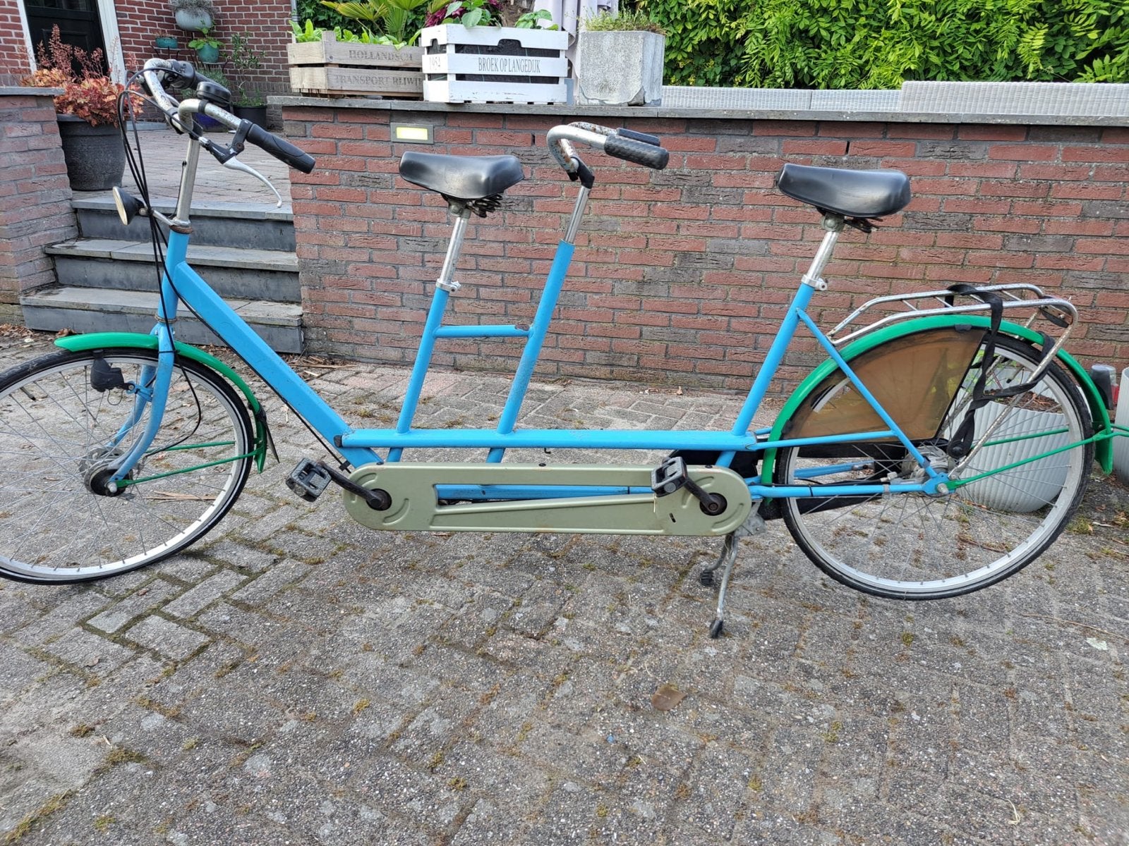 Tandem, Fietsen en Brommers, Fietsen | Tandems, Minder dan 10 versnellingen, Gebruikt, Velgrem, 51 tot 55 cm