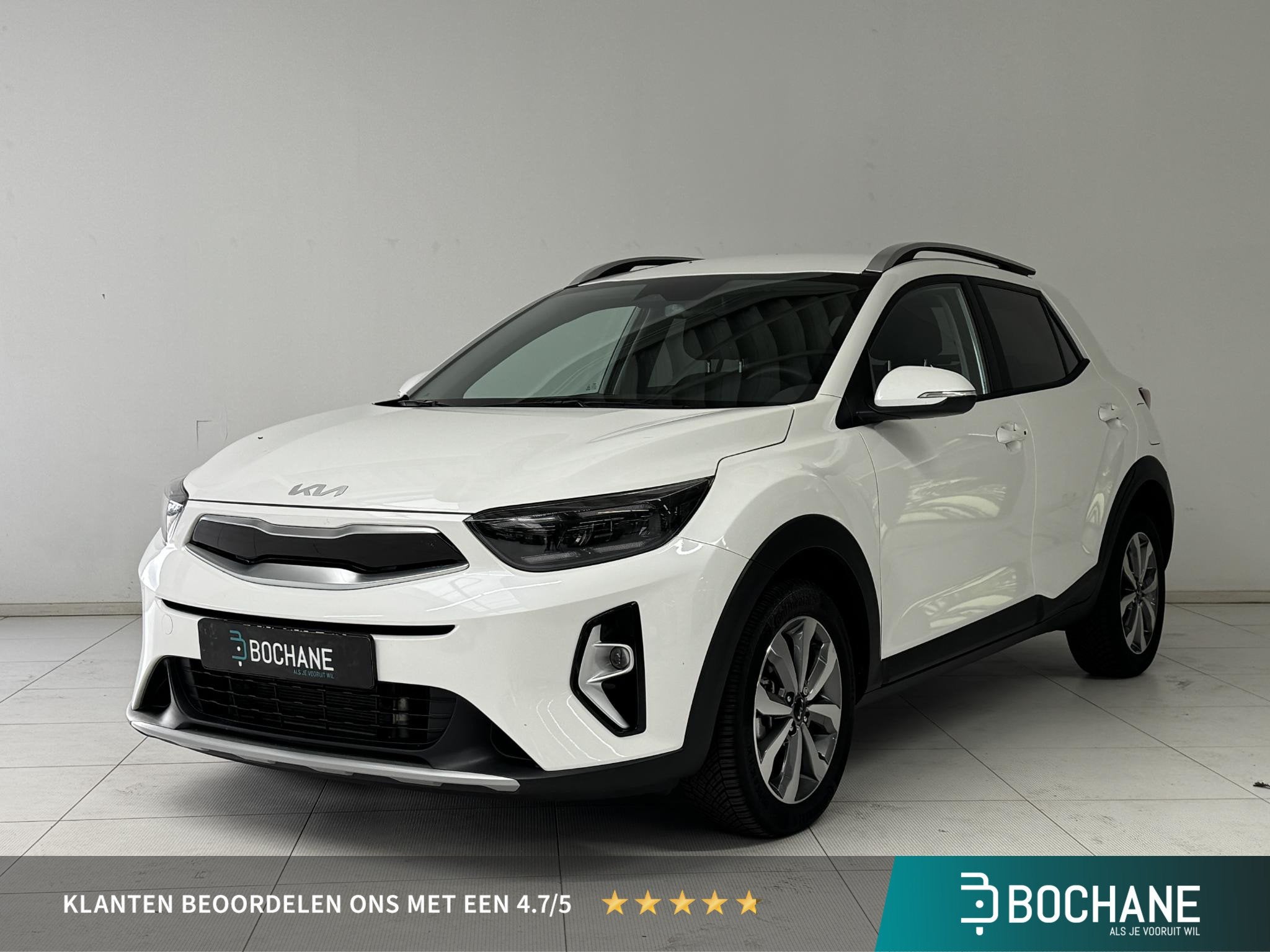 Kia Stonic 1.0 T-GDi MHEV DynamicPlusLine | Navigatie | Came, Auto's, 1160 kg, Met garantie (alle), Wit, Origineel Nederlands