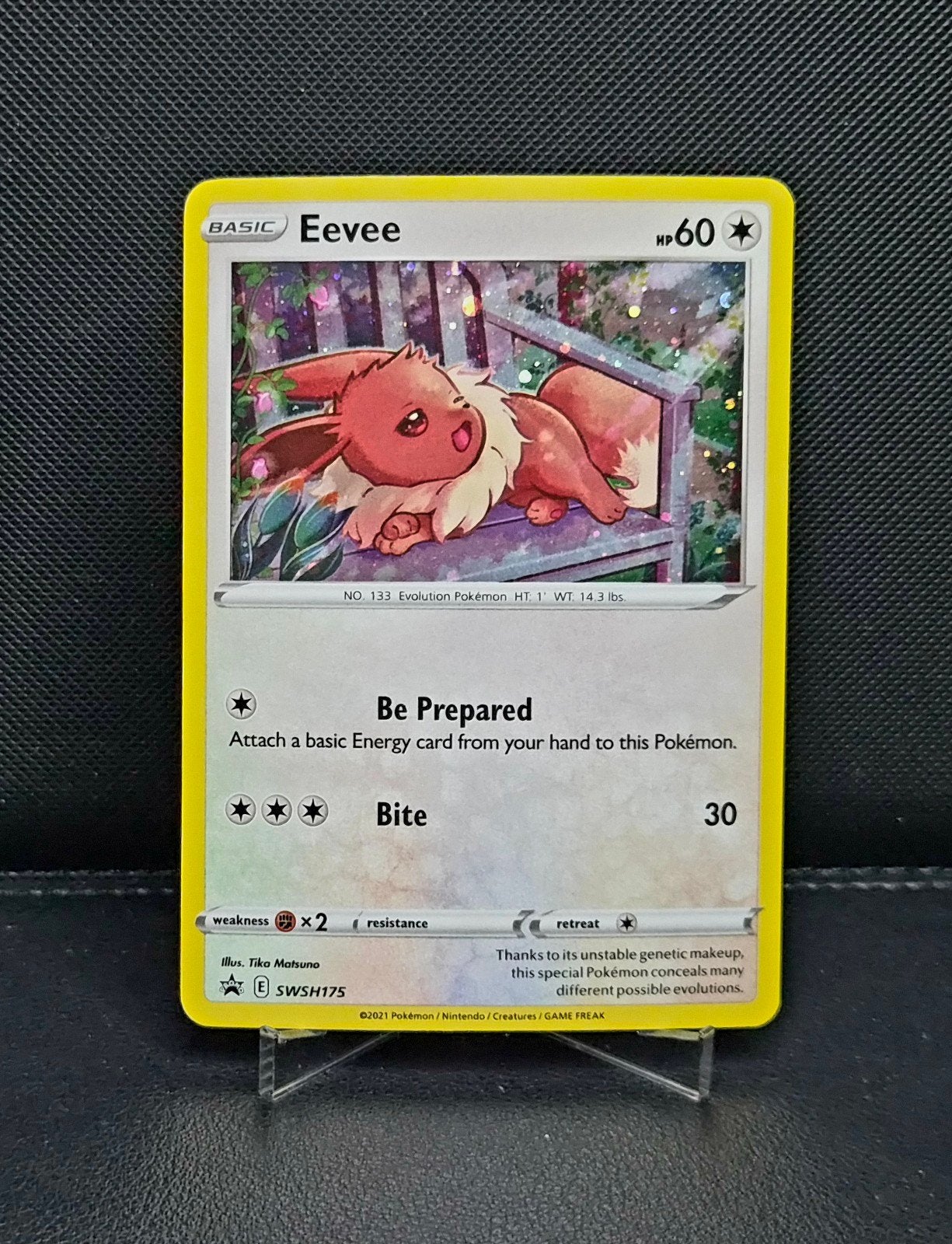 Eevee Cosmos holo SWSH175 Promo kaart 2021 NM, Ophalen of Verzenden, Zo goed als nieuw