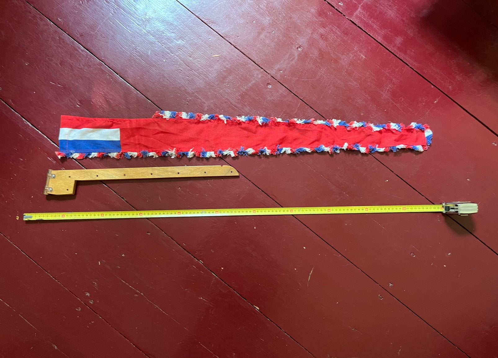 Te Koop; Scheerhout & wimpel voor platbodem, Ophalen, Nieuw
