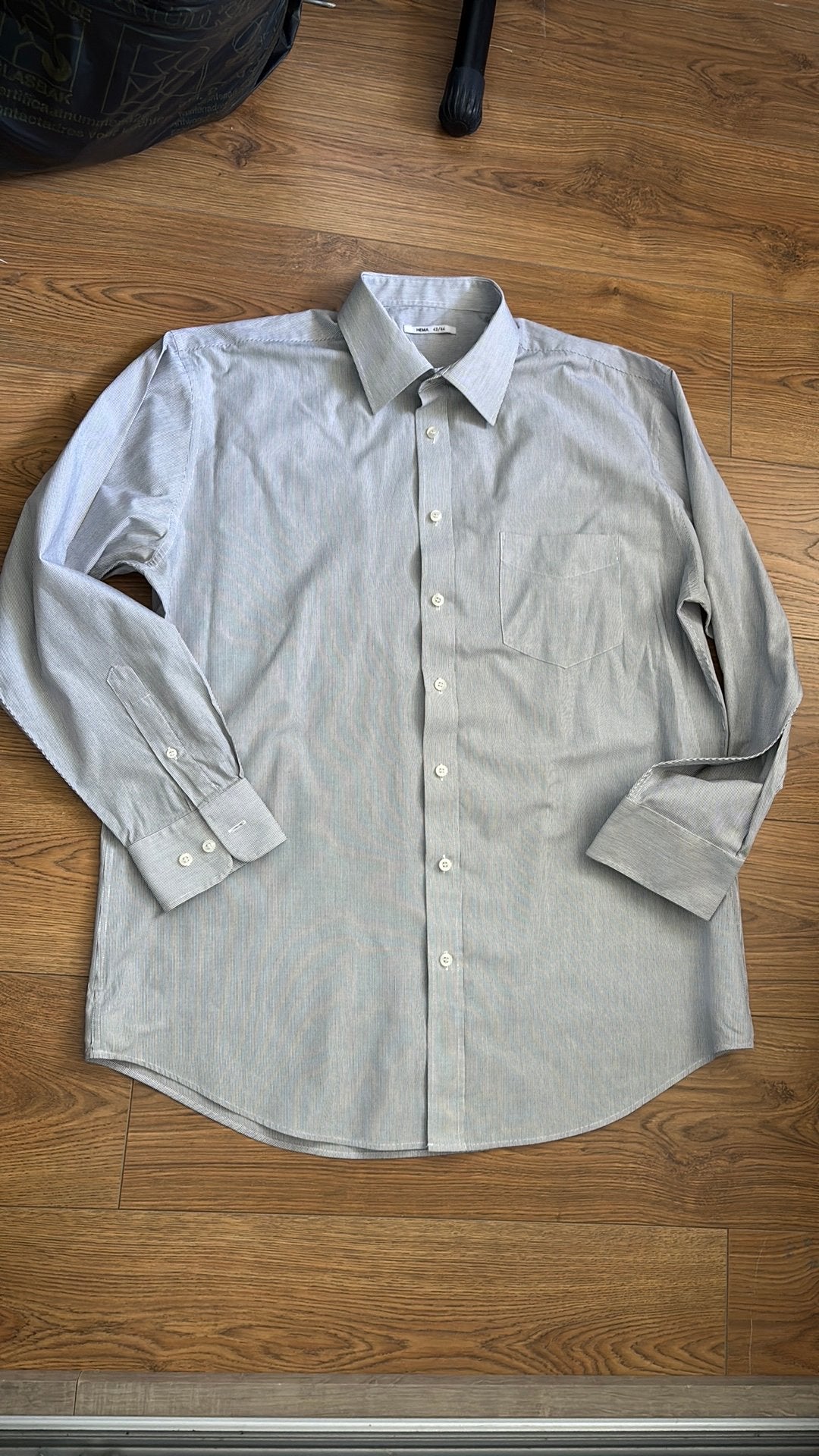 Overhemd Hema, Ophalen of Verzenden, Zo goed als nieuw, Blauw, Halswijdte 43/44 (XL)
