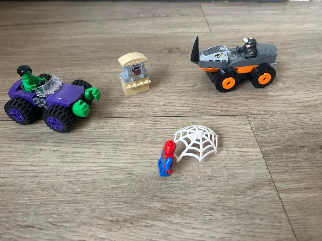 LEGO Marvel Spider-Man Hulk vs. Rhino truck duel - 10782, Ophalen of Verzenden, Gebruikt, Complete set, Lego